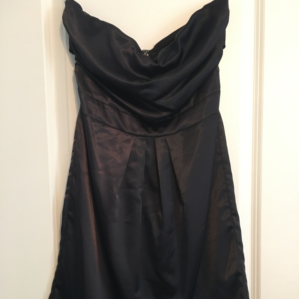 ALDO black satin mini dress